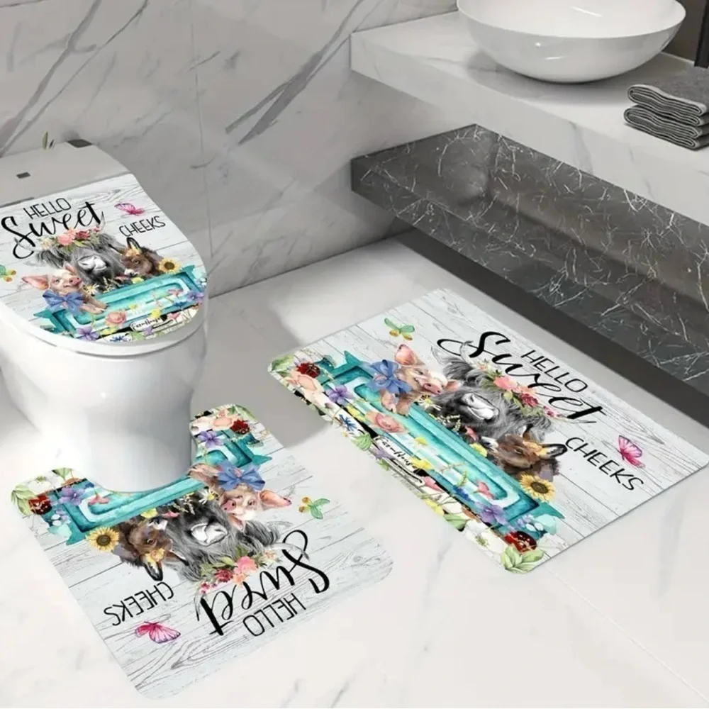 4pc Hello Sweet Cheeks Bathroom Set NWT